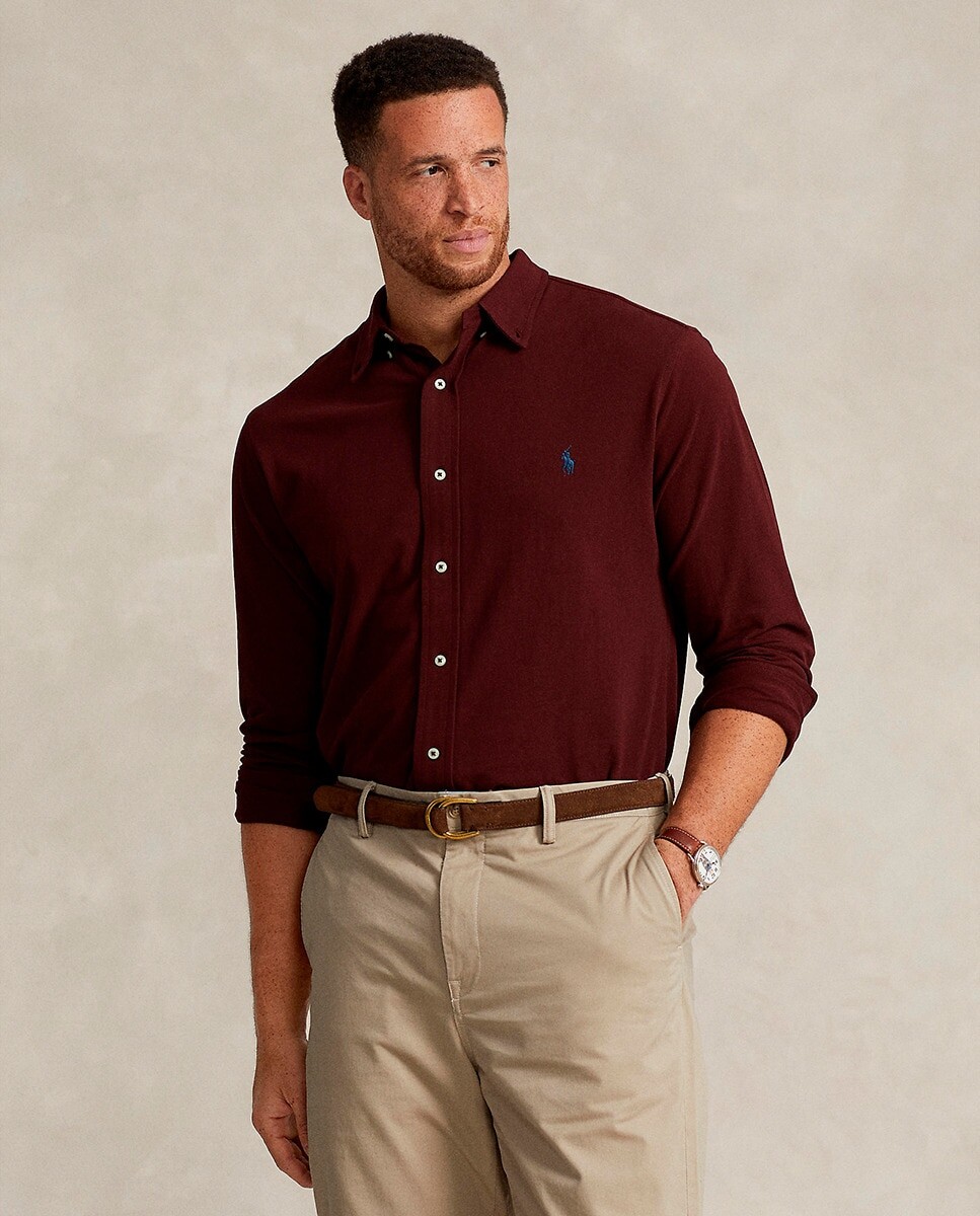 Мужская хлопковая рубашка классического кроя больших размеров Polo Ralph Lauren, гранат
Мужская хлопковая рубашка классического кроя больших размеров Polo Ralph Lauren, гранат