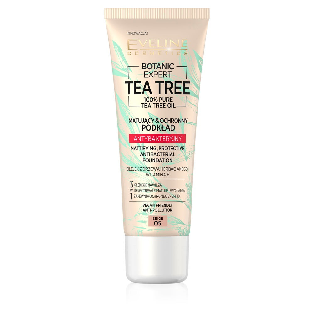 Eveline Cosmetics Матирующий защитный антибактериальный тональный крем Botanic Expert Tea Tree Foundation 05 Beige 30мл
Eveline Cosmetics Матирующий защитный антибактериальный тональный крем Botanic Expert Tea Tree Foundation 05 Beige 30мл