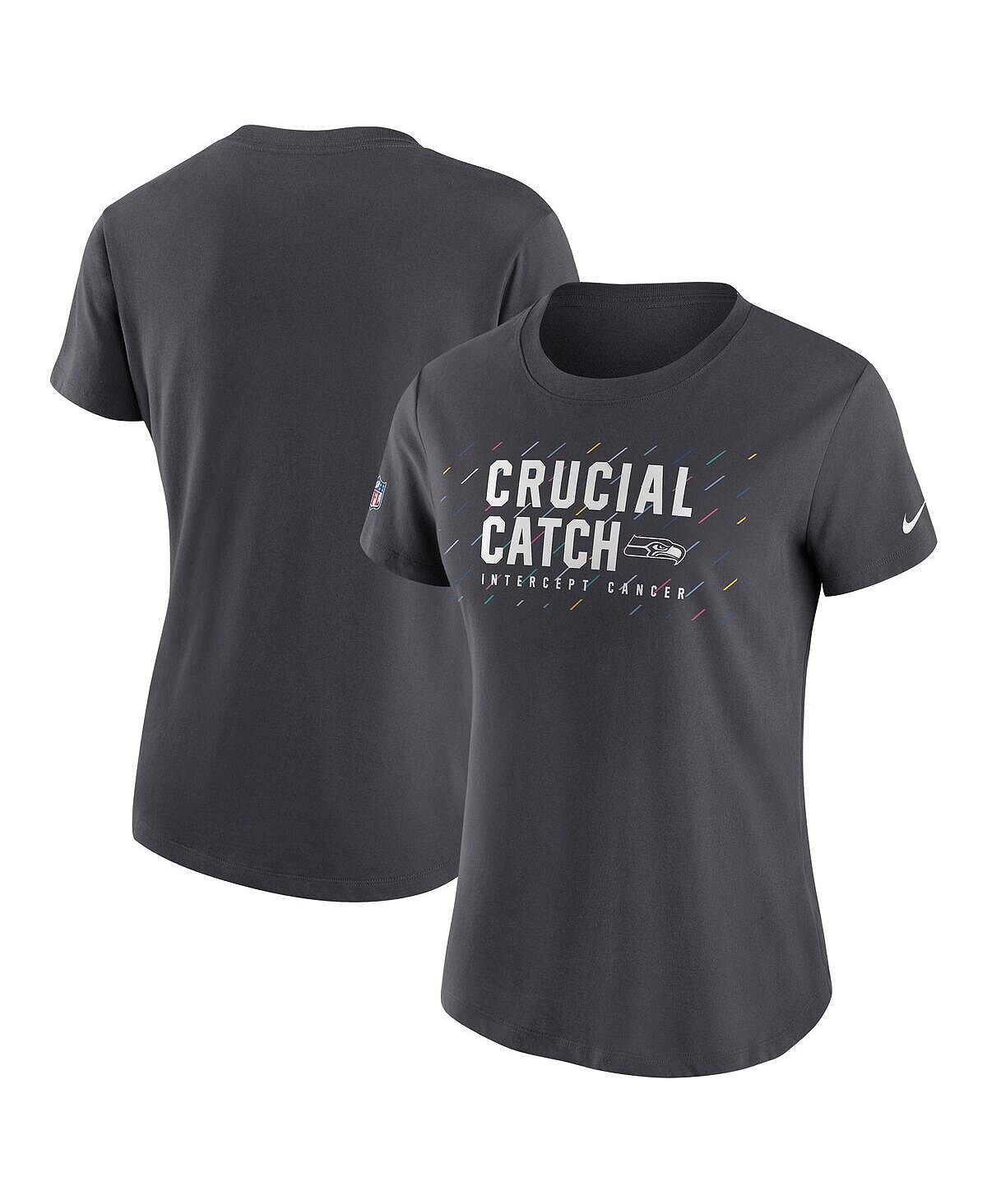 Женская антрацитовая футболка seattle seahawks 2021 nfl crucial catch performance Nike, Серый
Женская антрацитовая футболка seattle seahawks 2021 nfl crucial catch performance Nike, Серый