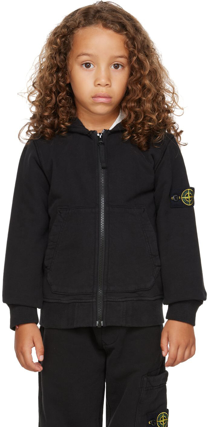 Детская черная толстовка с капюшоном, окрашенная в готовом виде Stone Island Junior
Детская черная толстовка с капюшоном, окрашенная в готовом виде Stone Island Junior