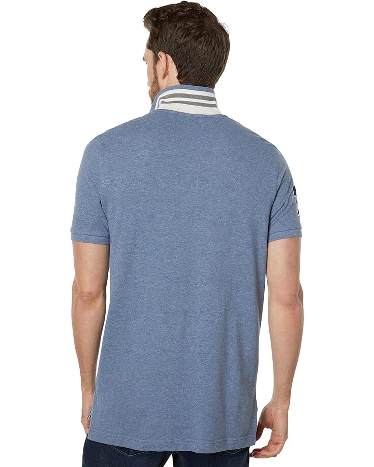 Поло U.S. POLO ASSN. Slim Fit Big Horse Polo with Stripe Collar, цвет Cadet Blue Heather
Поло U.S. POLO ASSN. Slim Fit Big Horse Polo with Stripe Collar, цвет Cadet Blue Heather