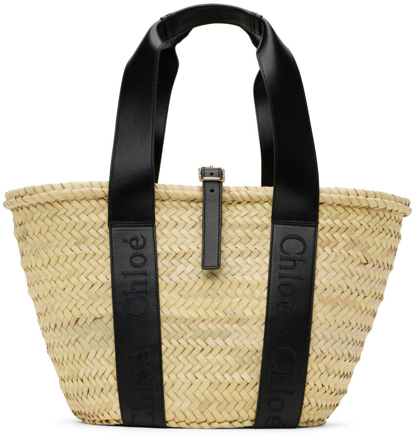 Бежево-черная объемная сумка с короткими ручками Medium Sense Basket Chloé, Черный
Бежево-черная объемная сумка с короткими ручками Medium Sense Basket Chloé, Черный