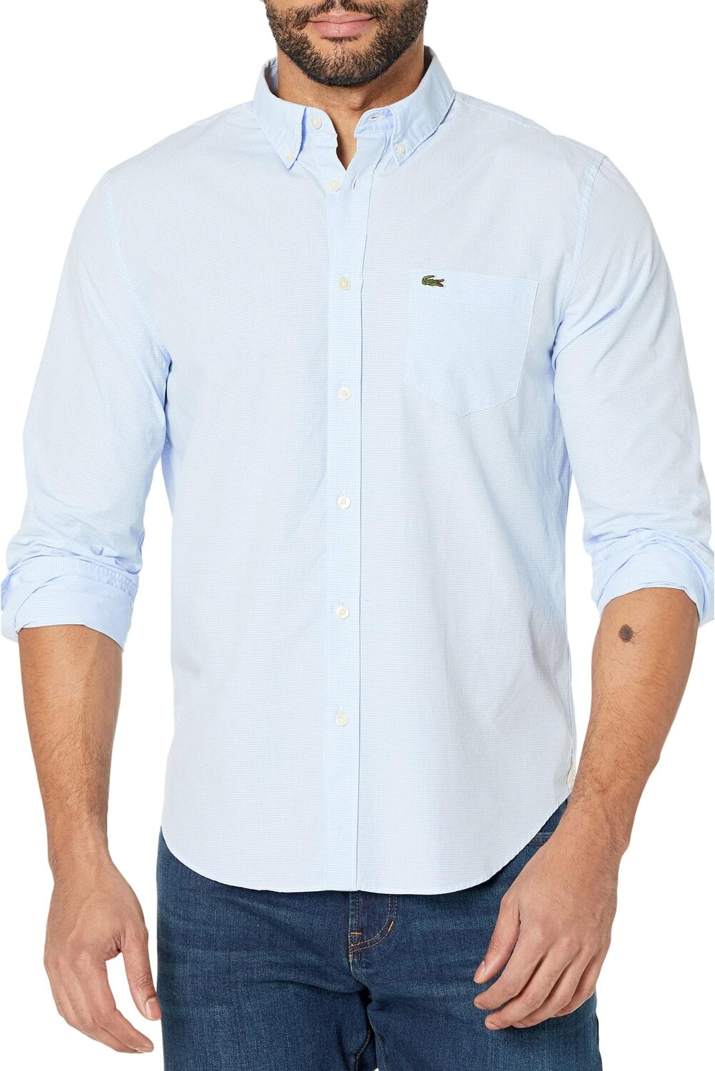 Рубашка на пуговицах в клетку с длинными рукавами в клетку Lacoste, цвет White/Overview
Рубашка на пуговицах в клетку с длинными рукавами в клетку Lacoste, цвет White/Overview
