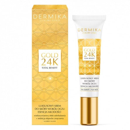 Dermika Luxury Gold 24K Total Benefit роскошный крем для кожи вокруг глаз Эссенция молодости 15мл
Dermika Luxury Gold 24K Total Benefit роскошный крем для кожи вокруг глаз Эссенция молодости 15мл