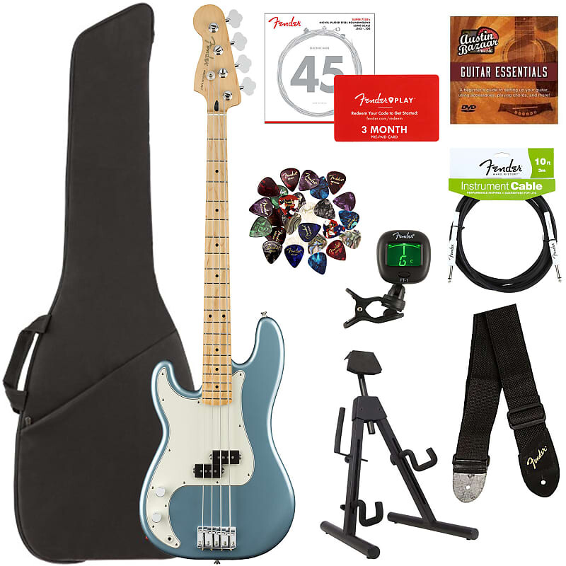 Бас-гитара Fender Player Precision, для левшей — Tidepool с сумкой для переноски 0149822513-COMBO-STD
Бас-гитара Fender Player Precision, для левшей — Tidepool с сумкой для переноски 0149822513-COMBO-STD