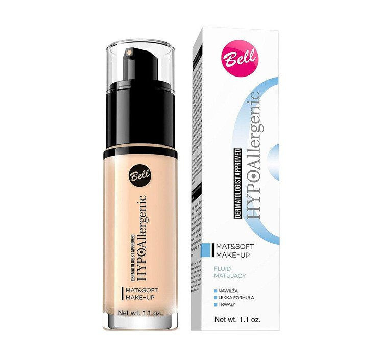Bell Гипоаллергенный матирующий флюид HypoAllergenic Mat&Soft Make-Up 01 Светло-бежевый 30г
Bell Гипоаллергенный матирующий флюид HypoAllergenic Mat&Soft Make-Up 01 Светло-бежевый 30г