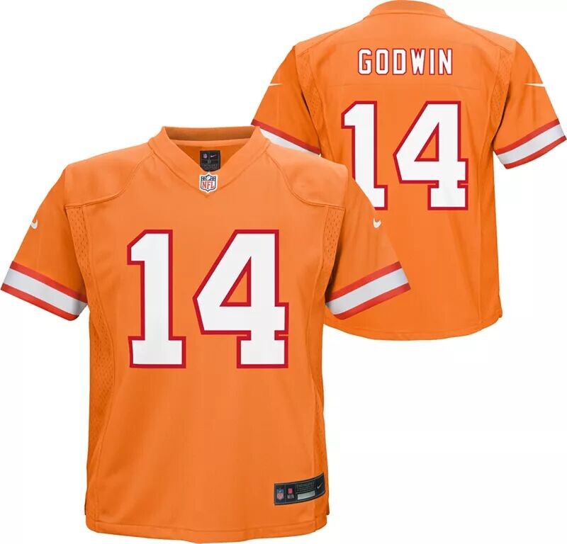 Джерси Nike Little Kids Tampa Bay Buccaneers Chris Godwin № 14 альтернативного оранжевого цвета
Джерси Nike Little Kids Tampa Bay Buccaneers Chris Godwin № 14 альтернативного оранжевого цвета