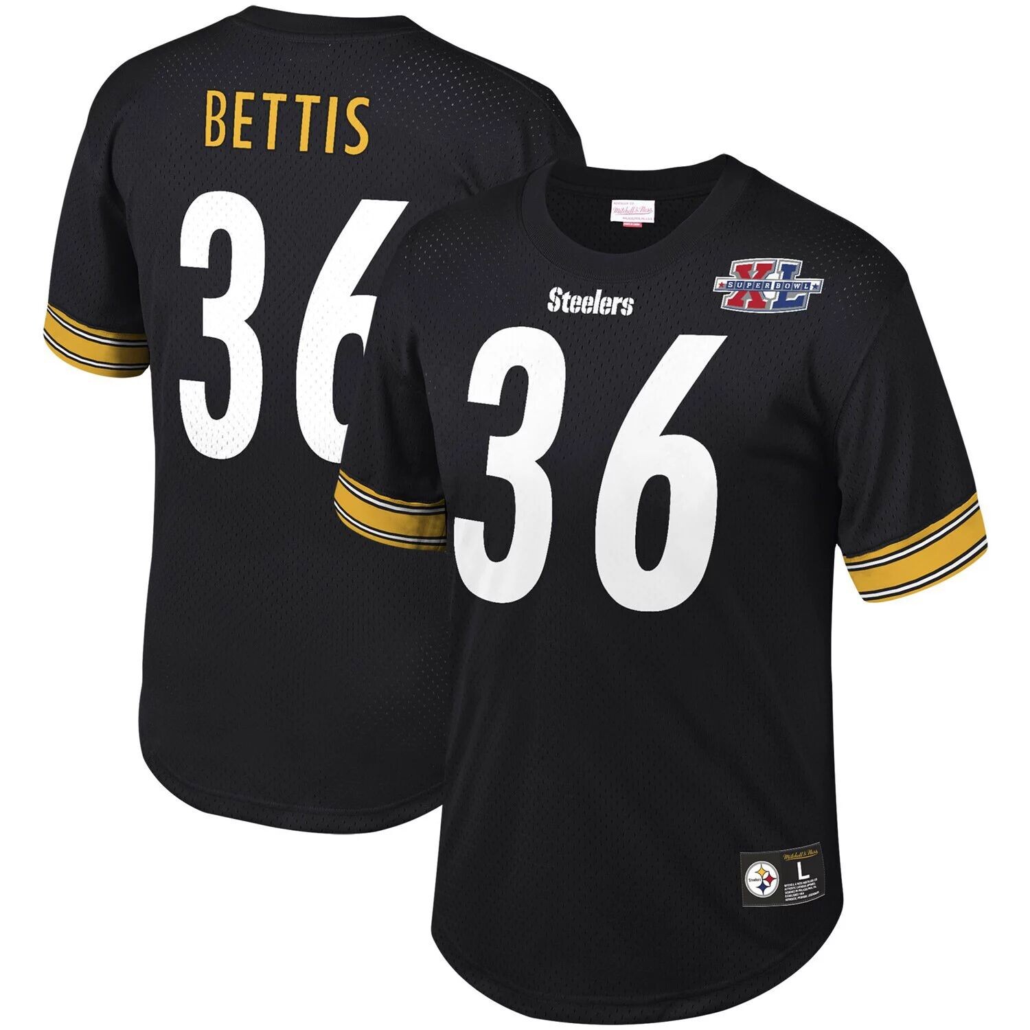 Мужская футболка Mitchell & Ness Jerome Bettis Black Pittsburgh Steelers с именем и номером игрока в сетку
Мужская футболка Mitchell & Ness Jerome Bettis Black Pittsburgh Steelers с именем и номером игрока в сетку
