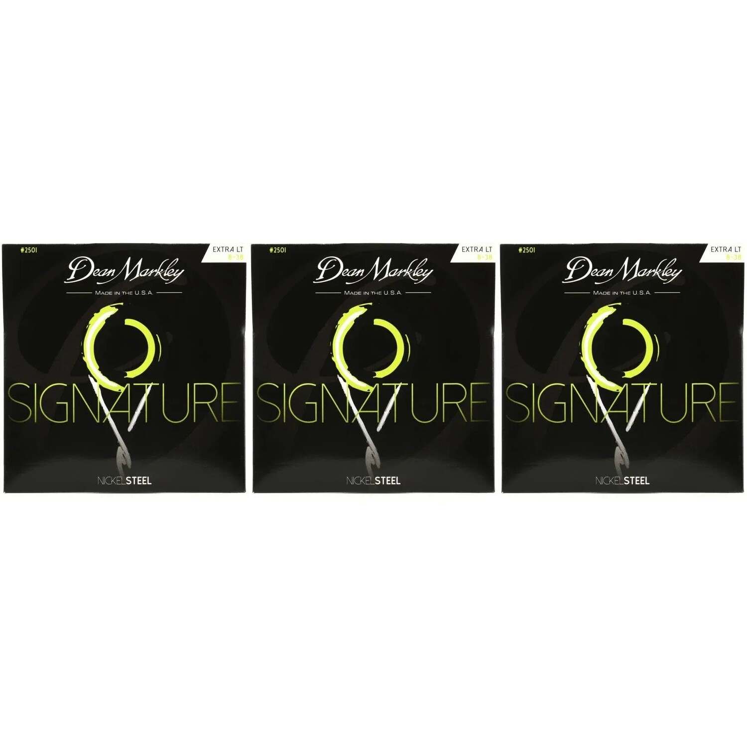 Струны для электрогитары Dean Markley 2501 Signature Series из никелевой стали — .008-.038 Extra Light (3 шт.)
Струны для электрогитары Dean Markley 2501 Signature Series из никелевой стали — .008-.038 Extra Light (3 шт.)