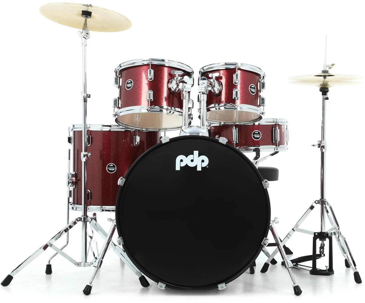 PDP Center Stage PDCE2215KTRR Комплект из 5 ударных инструментов с тарелками — Ruby Red Sparkle
PDP Center Stage PDCE2215KTRR Комплект из 5 ударных инструментов с тарелками — Ruby Red Sparkle