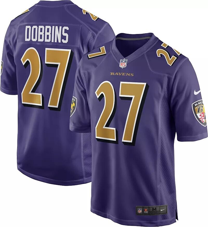 Мужские кроссовки Nike Baltimore Ravens J.K. Доббинс # 27 Фиолетовый альтернативный игровой трикотаж
Мужские кроссовки Nike Baltimore Ravens J.K. Доббинс # 27 Фиолетовый альтернативный игровой трикотаж