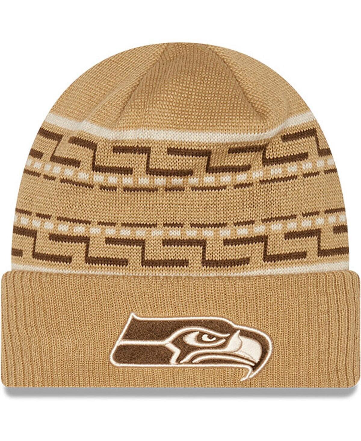 Мужская светло-коричневая вязаная шапка Seattle Seahawks Dude с манжетами New Era
Мужская светло-коричневая вязаная шапка Seattle Seahawks Dude с манжетами New Era