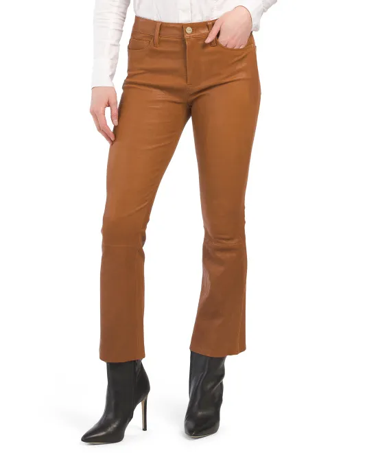 Укороченные брюки Le Crop из кожи ягненка Mini Bootcut Frame, цвет Tobacco
Укороченные брюки Le Crop из кожи ягненка Mini Bootcut Frame, цвет Tobacco