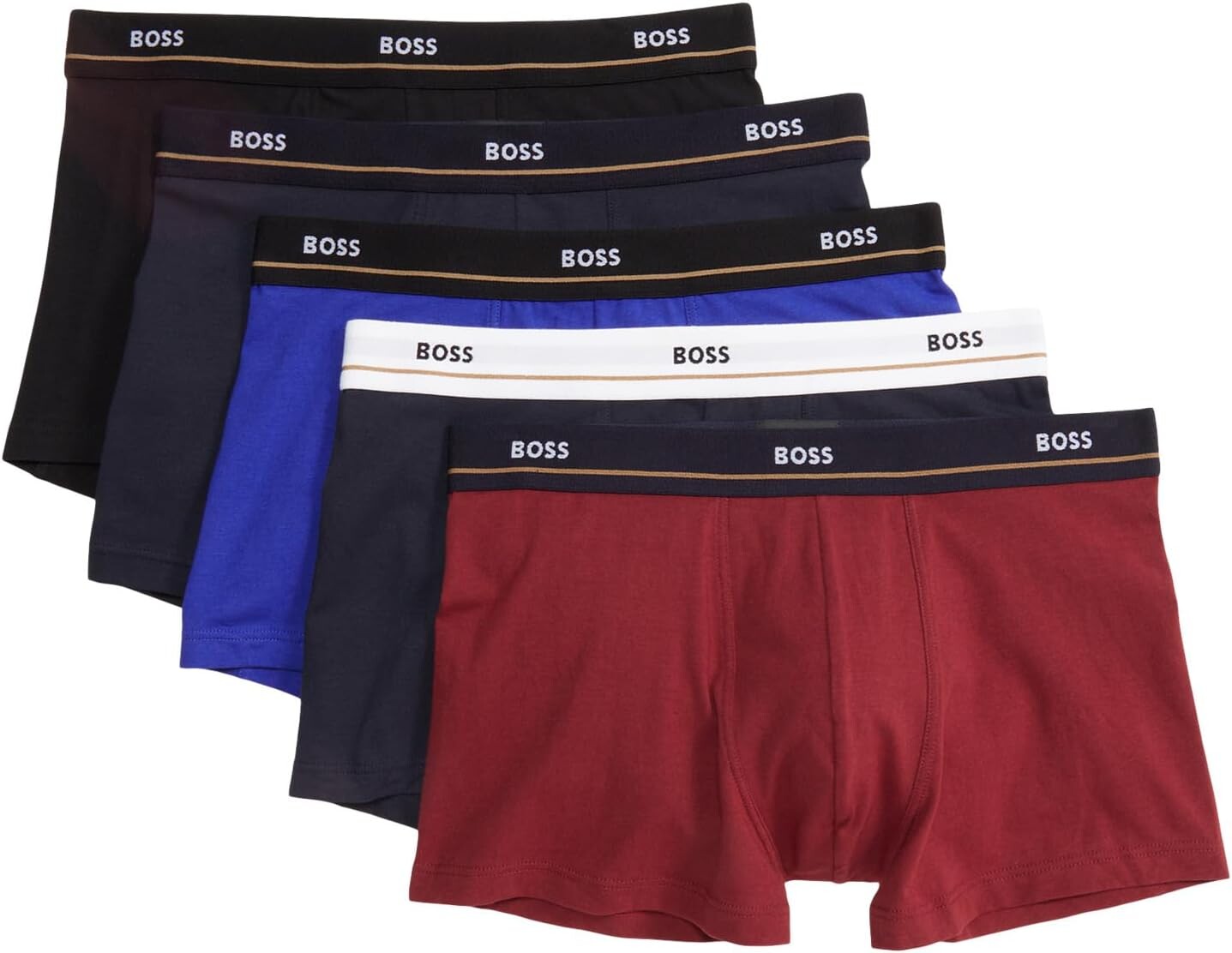 Трусы 5-Pack Essential Trunks BOSS, цвет Burgundy Red/Navy/Bright Blue/Dark Blue/Black
Трусы 5-Pack Essential Trunks BOSS, цвет Burgundy Red/Navy/Bright Blue/Dark Blue/Black