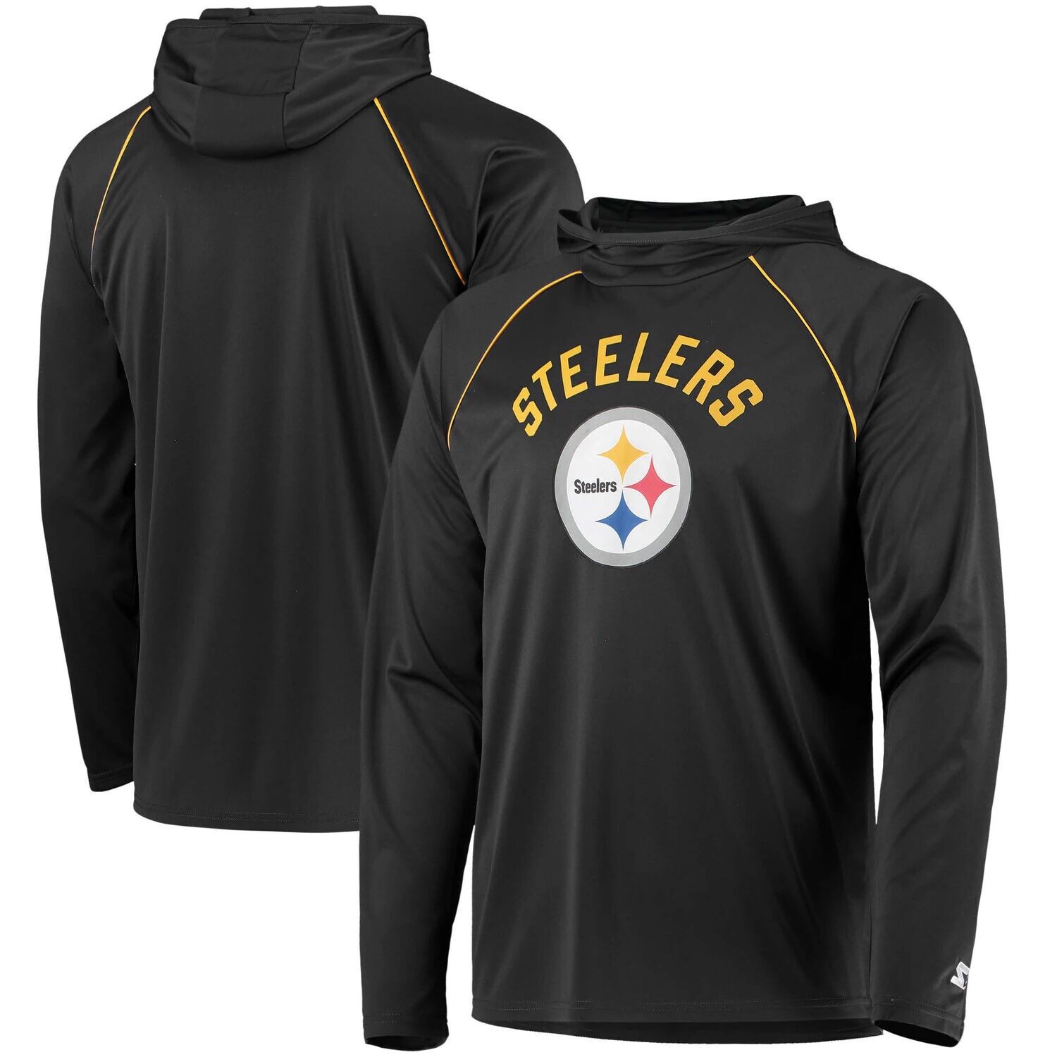 Мужская черная футболка с капюшоном и длинными рукавами реглан Pittsburgh Steelers Starter, Черный
Мужская черная футболка с капюшоном и длинными рукавами реглан Pittsburgh Steelers Starter, Черный
