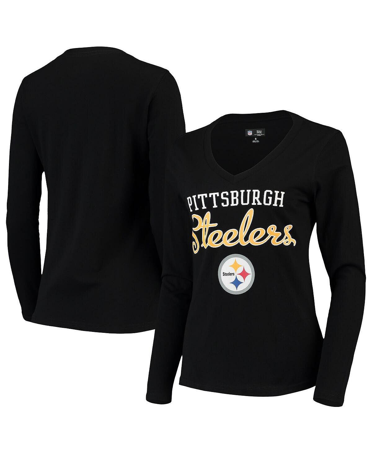 Черная женская футболка Pittsburgh Steelers Post Season с длинным рукавом и v-образным вырезом G-III 4Her by Carl Banks, черный
Черная женская футболка Pittsburgh Steelers Post Season с длинным рукавом и v-образным вырезом G-III 4Her by Carl Banks, черный