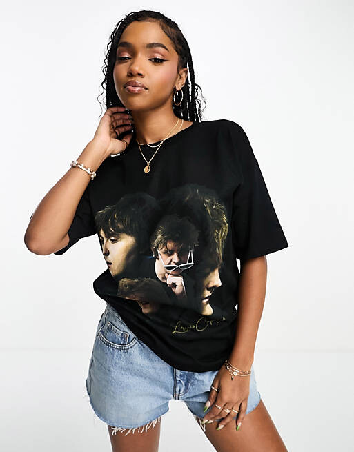 Черная оверсайз-футболка с изображением лицензии Льюиса Капальди ASOS DESIGN, Черный
Черная оверсайз-футболка с изображением лицензии Льюиса Капальди ASOS DESIGN, Черный