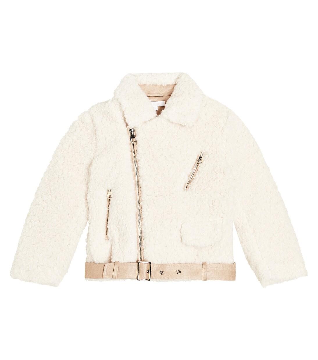 Куртка из искусственной овчины Chloé Kids, белый 
Куртка из искусственной овчины Chloé Kids, белый