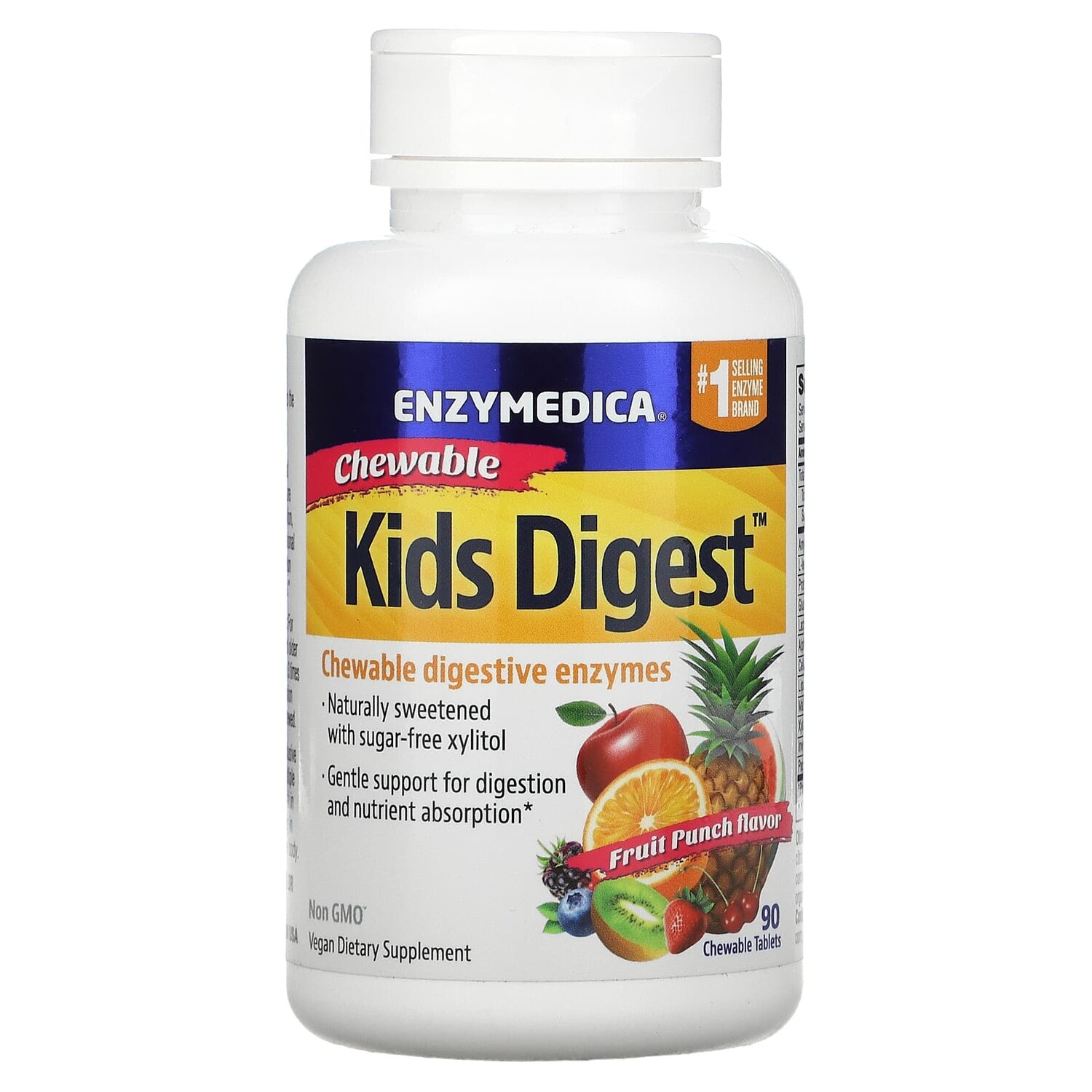 Kids Digest, жевательные пищеварительные ферменты, фруктовый пунш, 90 жевательных таблеток, Enzymedica
Kids Digest, жевательные пищеварительные ферменты, фруктовый пунш, 90 жевательных таблеток, Enzymedica