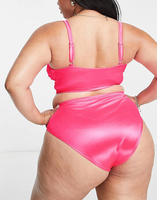 Розовый глянцевый лиф бикини со сборками и перекрестными сборками ASOS DESIGN Curve
Розовый глянцевый лиф бикини со сборками и перекрестными сборками ASOS DESIGN Curve