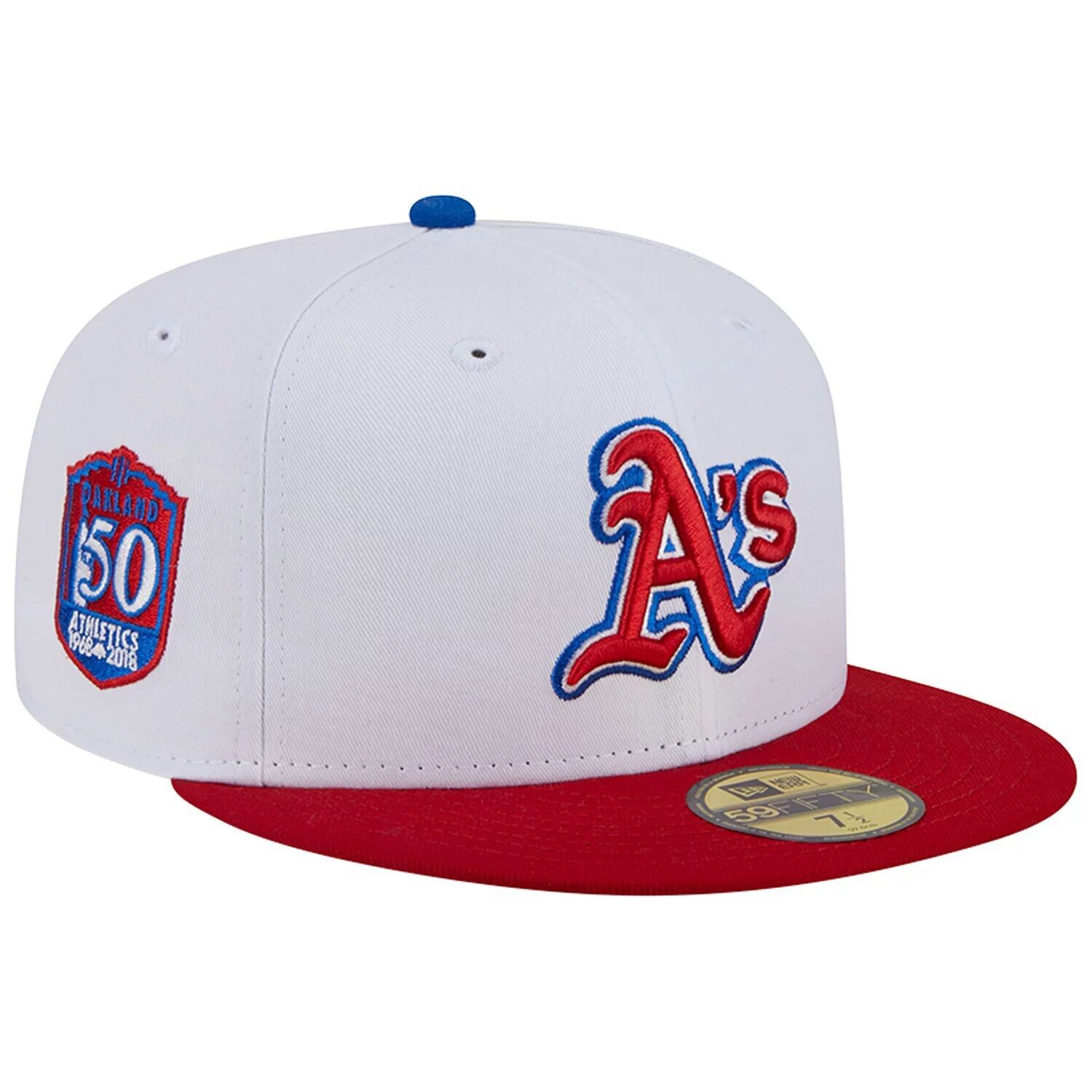 Мужская облегающая шляпа New Era белого/красного цвета Oakland Athletics Undervisor 59FIFTY
Мужская облегающая шляпа New Era белого/красного цвета Oakland Athletics Undervisor 59FIFTY