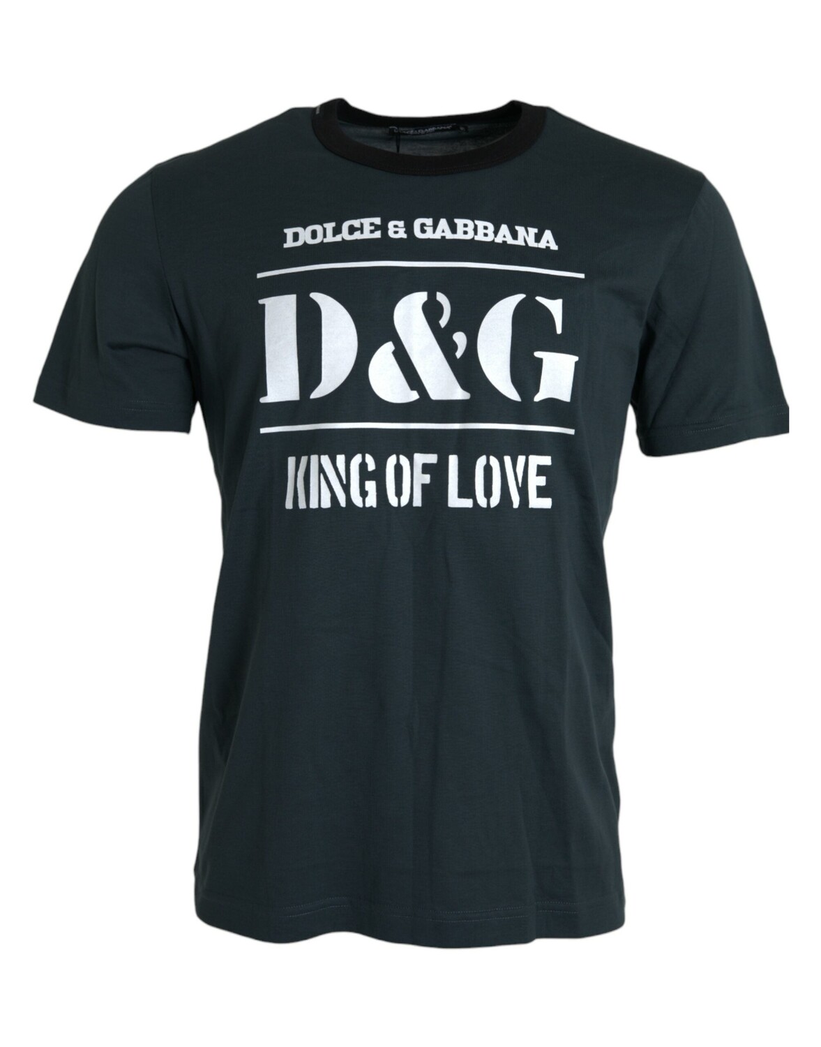 Мужская футболка с круглым вырезом и короткими рукавами Dolce & Gabbana с логотипом, синий
Мужская футболка с круглым вырезом и короткими рукавами Dolce & Gabbana с логотипом, синий