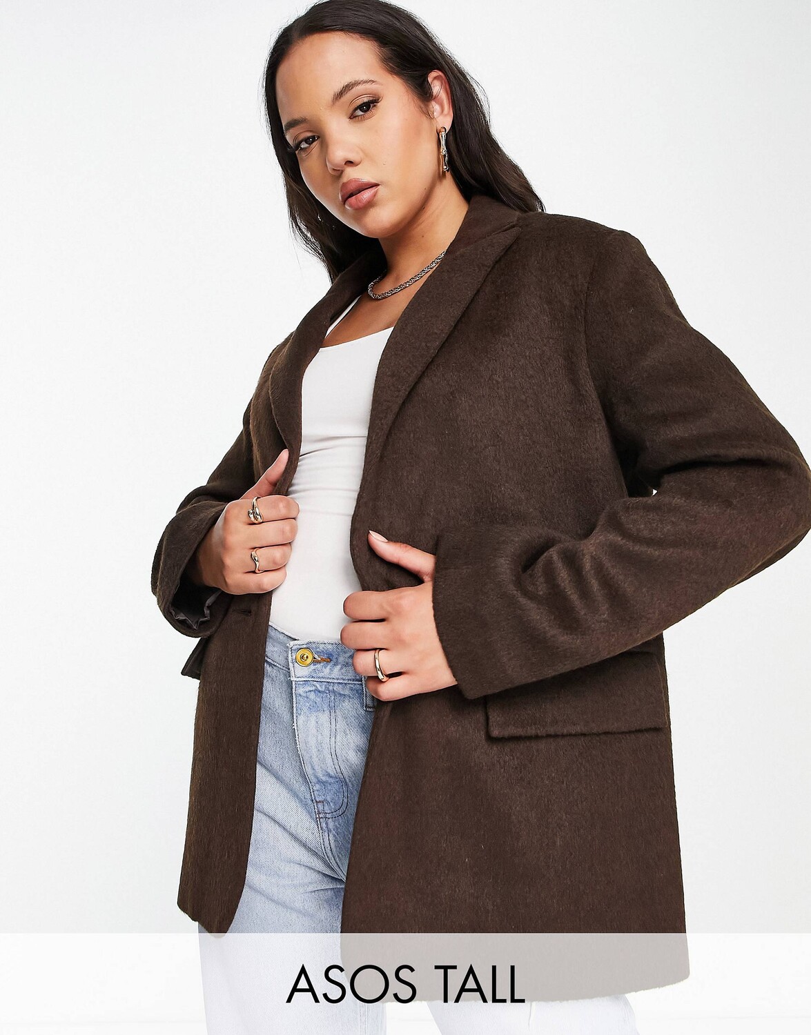 Шоколадный пиджак оверсайз из смешанной шерсти ASOS DESIGN Tall smart smart, Коричневый
Шоколадный пиджак оверсайз из смешанной шерсти ASOS DESIGN Tall smart smart, Коричневый