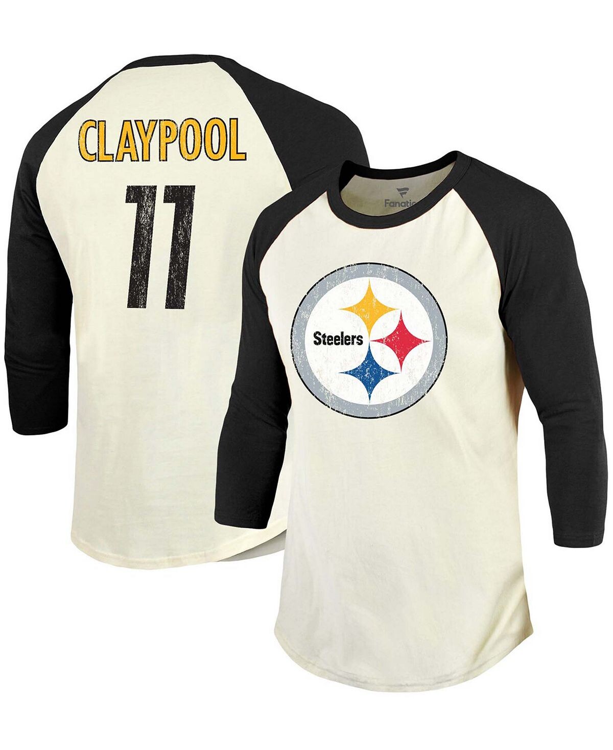 Мужская футболка chase claypool cream, черная футболка с регланами pittsburgh steelers player name number с рукавом 3/4 Fanatics, мульти
Мужская футболка chase claypool cream, черная футболка с регланами pittsburgh steelers player name number с рукавом 3/4 Fanatics, мульти