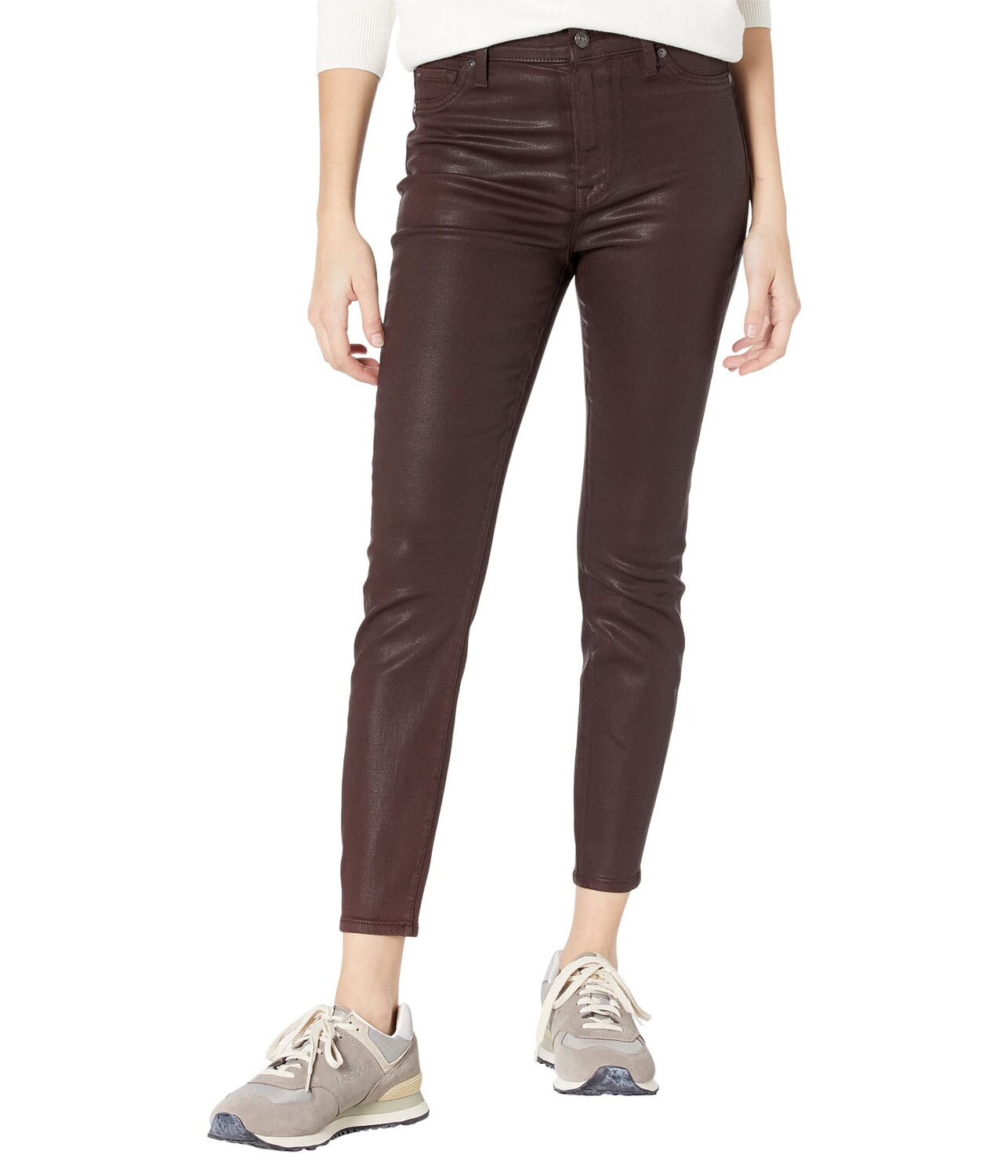 Джинсы 7 For All Mankind, High-Waisted Ankle Skinny Faux Pocket in Coated Chocolate
Джинсы 7 For All Mankind, High-Waisted Ankle Skinny Faux Pocket in Coated Chocolate
