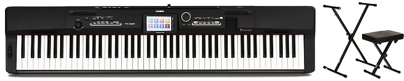 Casio Privia PX-360 88-клавишное цифровое пианино с динамиками в комплекте со сценической подставкой для клавиатуры KPK6500 и настольным комплектом Casio + On-Stage PX-360BK=1 KPK6500=1
Casio Privia PX-360 88-клавишное цифровое пианино с динамиками в комплекте со сценической подставкой для клавиатуры KPK6500 и настольным комплектом Casio + On-Stage PX-360BK=1 KPK6500=1
