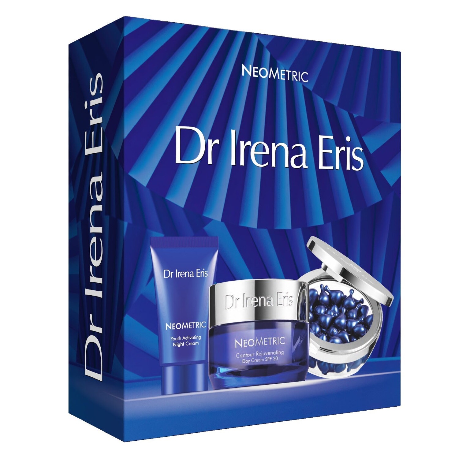 Dr Irena Eris Набор NeoMetric омолаживающий крем для контура лица на день 50мл + крем активирующий молодость кожи на ночь 50мл + капсулы уменьшающие морщины вокруг глаз и губ на ночь 45шт.
Dr Irena Eris Набор NeoMetric омолаживающий крем для контура лица на день 50мл + крем активирующий молодость кожи на ночь 50мл + капсулы уменьшающие морщины вокруг глаз и губ на ночь 45шт.