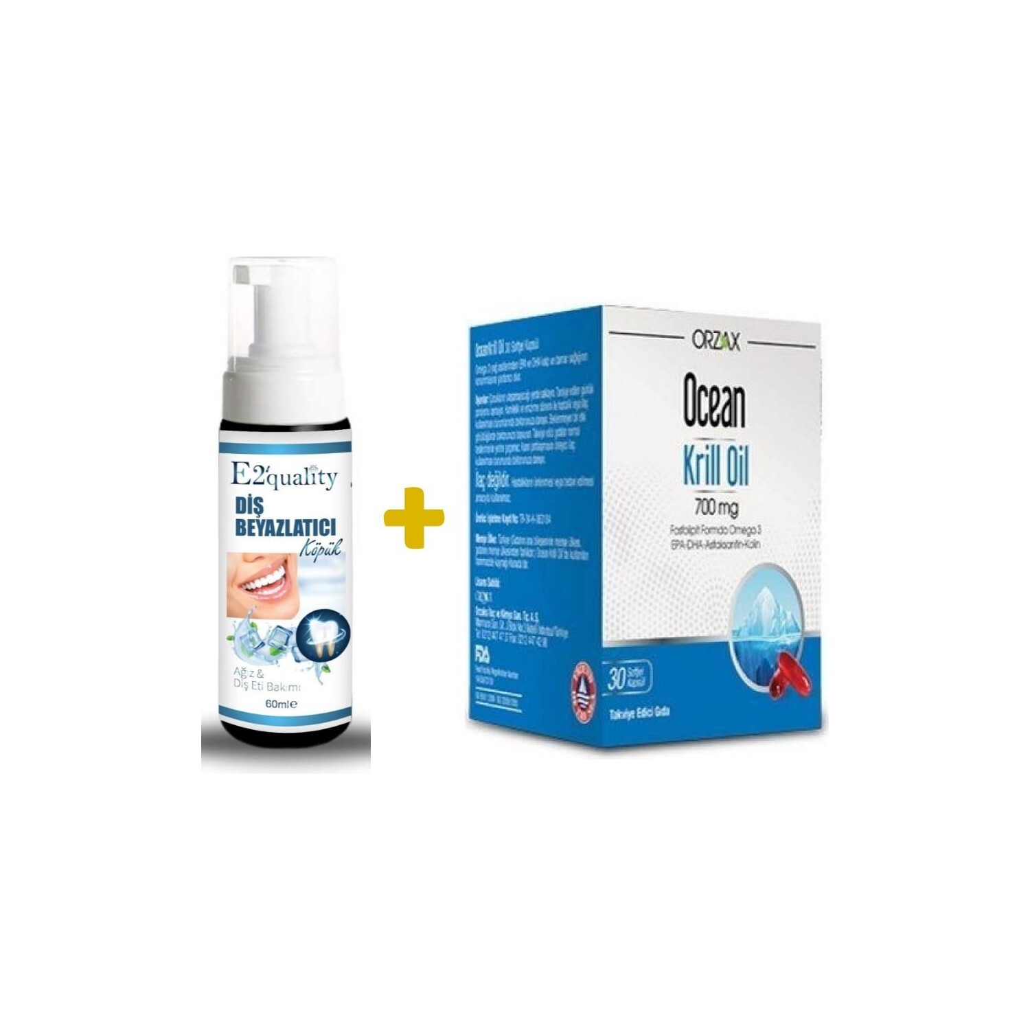 Отбеливающая пена для зубов Orzax E2' Quality + Крилевое масло Orzax Ocean, 30 капсул
Отбеливающая пена для зубов Orzax E2' Quality + Крилевое масло Orzax Ocean, 30 капсул