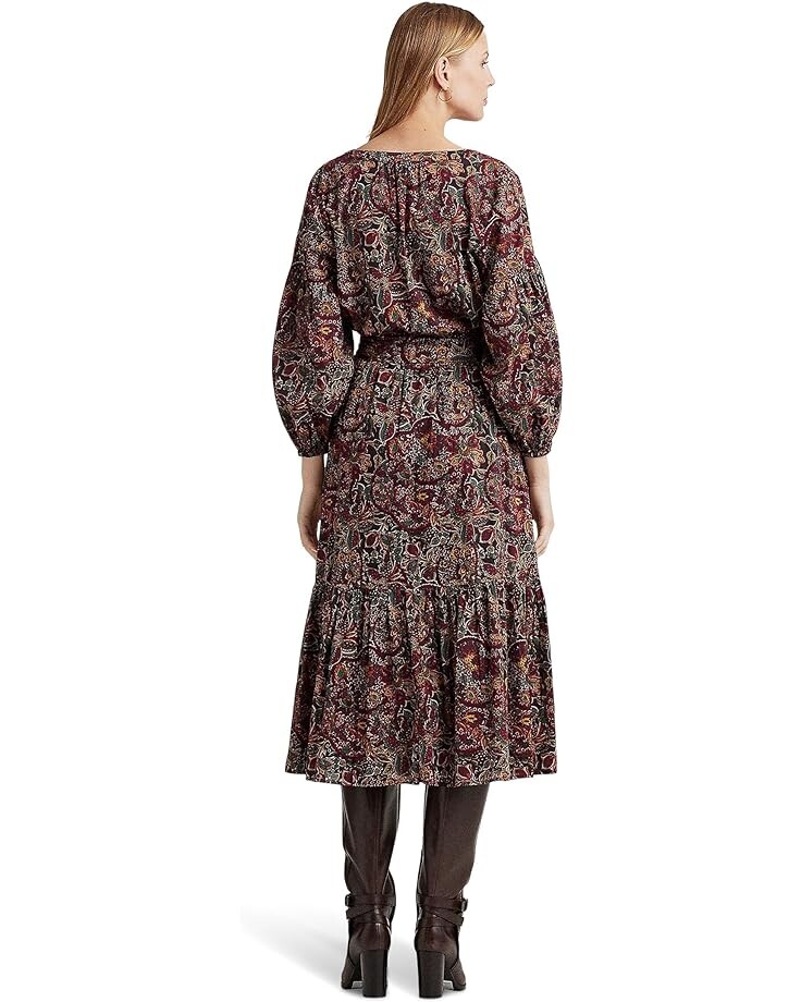 Платье LAUREN Ralph Lauren Floral Belted Cotton Voile Tiered Dress, цвет Burgundy Multi
Платье LAUREN Ralph Lauren Floral Belted Cotton Voile Tiered Dress, цвет Burgundy Multi