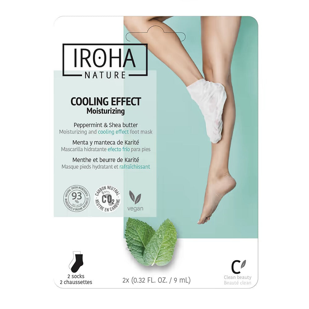 IROHA nature Moisturizing and Cooling Effect Foot Mask увлажняющая и охлаждающая маска для ног в виде носков с маслом мяты и ши 2x9мл
IROHA nature Moisturizing and Cooling Effect Foot Mask увлажняющая и охлаждающая маска для ног в виде носков с маслом мяты и ши 2x9мл