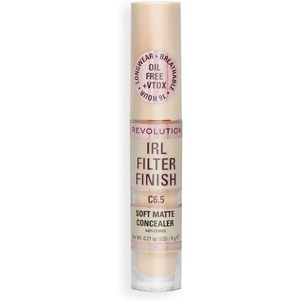 Makeup Revolution Irl Filter Finish Консилер от среднего до полного покрытия C6.5 6G, Revolution Beauty
Makeup Revolution Irl Filter Finish Консилер от среднего до полного покрытия C6.5 6G, Revolution Beauty