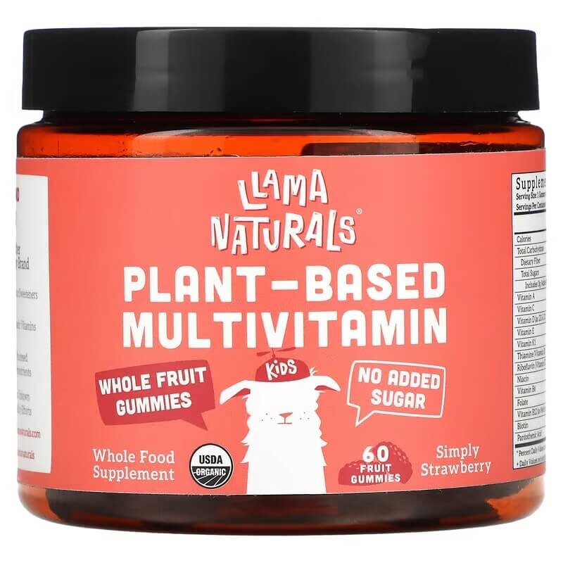 Мультивитамины из цельных фруктов Llama Naturals со вкусом клубники, 60 жевательных конфет
Мультивитамины из цельных фруктов Llama Naturals со вкусом клубники, 60 жевательных конфет