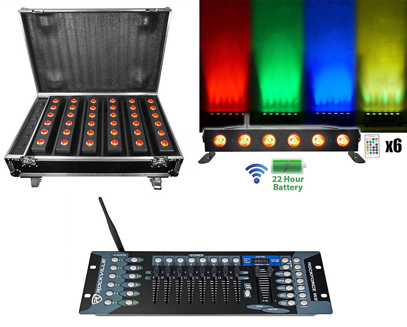Rockville Best Strip 60 Pack Black (6) Lights+Charge Case+Wireless DMX Control Best Strip 60 Pack Black+ROCKFORCE W2
Rockville Best Strip 60 Pack Black (6) Lights+Charge Case+Wireless DMX Control Best Strip 60 Pack Black+ROCKFORCE W2