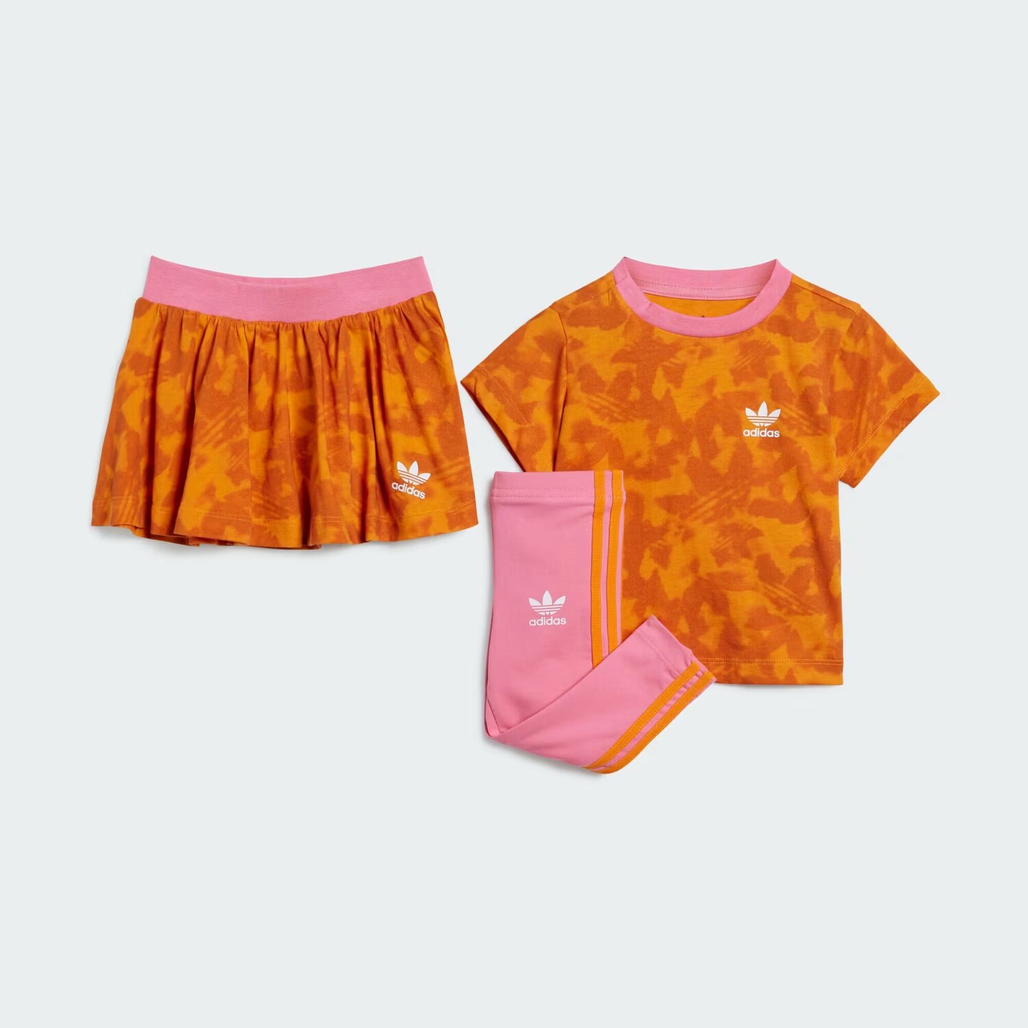 Летний комплект футболок с юбкой и принтом по всей поверхности Adidas, цвет Bright Orange/Pink Fusion
Летний комплект футболок с юбкой и принтом по всей поверхности Adidas, цвет Bright Orange/Pink Fusion