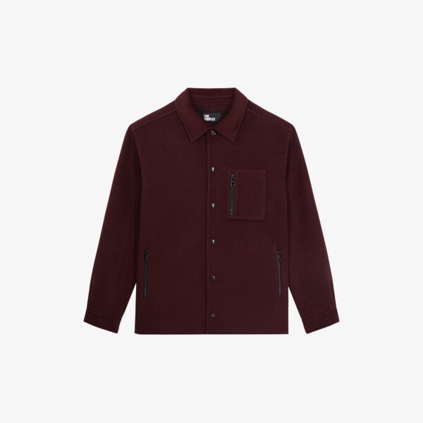 Рубашка свободного кроя из смесовой шерсти с воротником The Kooples, темно-синий
Рубашка свободного кроя из смесовой шерсти с воротником The Kooples, темно-синий