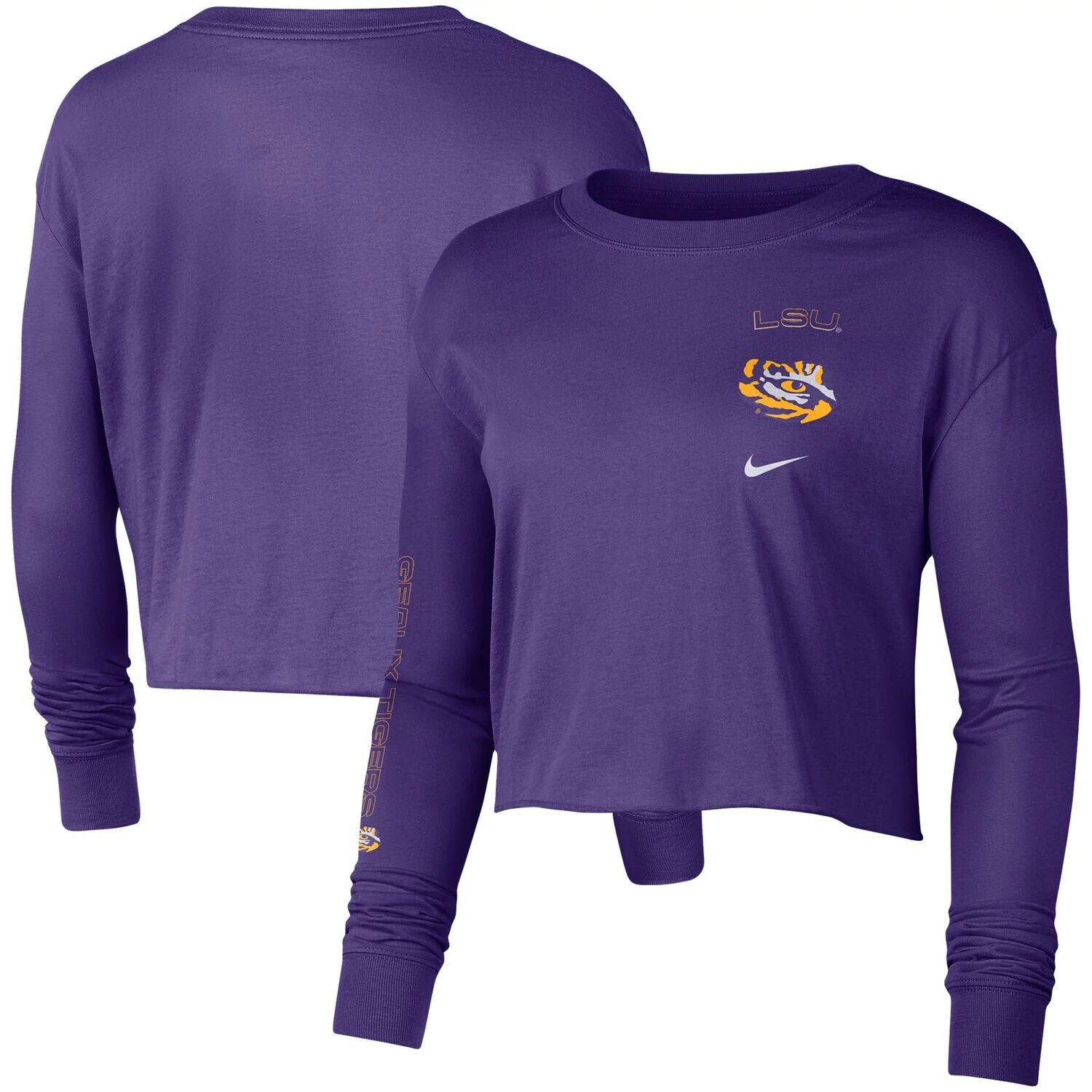 Женская укороченная футболка с длинными рукавами Nike Purple LSU Tigers 2-Hit Nike
Женская укороченная футболка с длинными рукавами Nike Purple LSU Tigers 2-Hit Nike