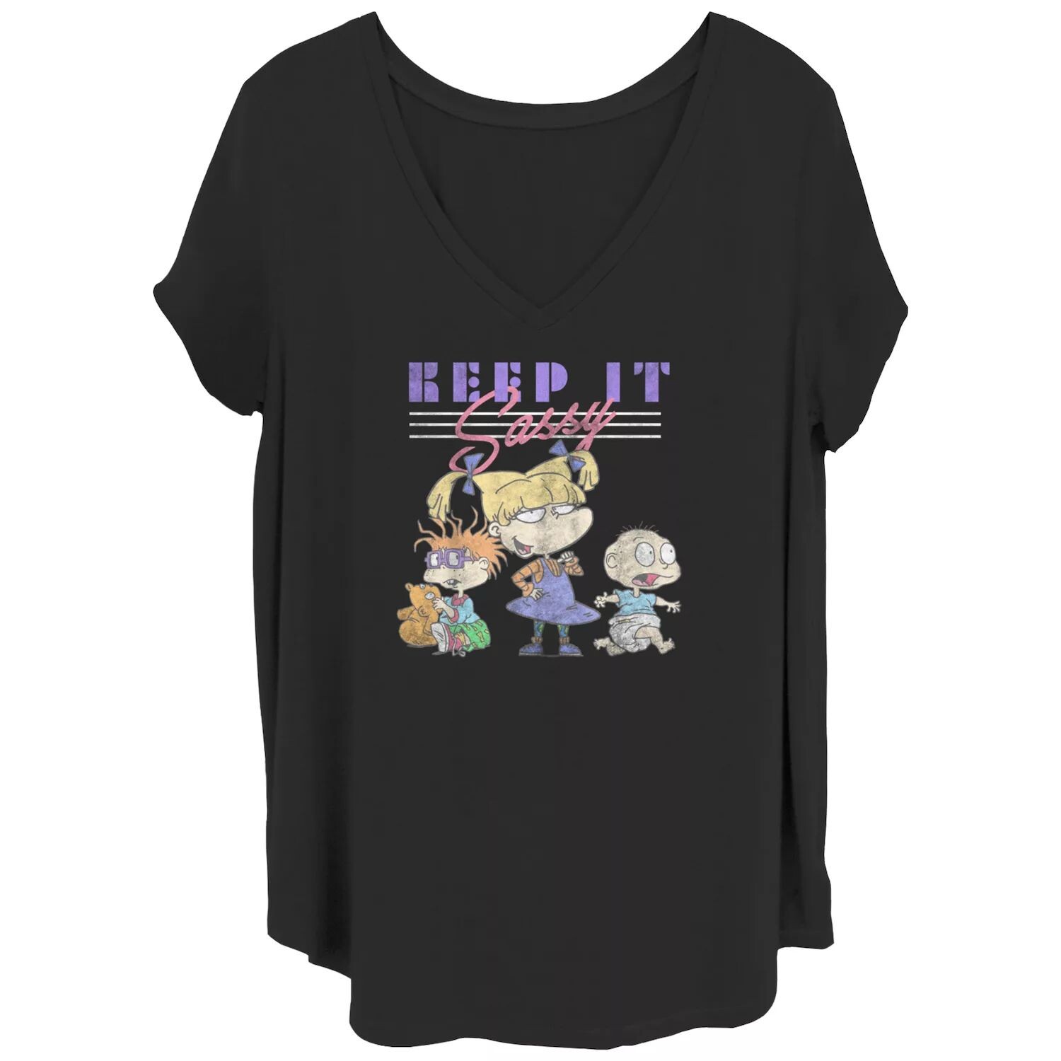 Детская футболка больших размеров Nickelodeon Rugrats Angelica Keep It Sassy с рисунком Nickelodeon