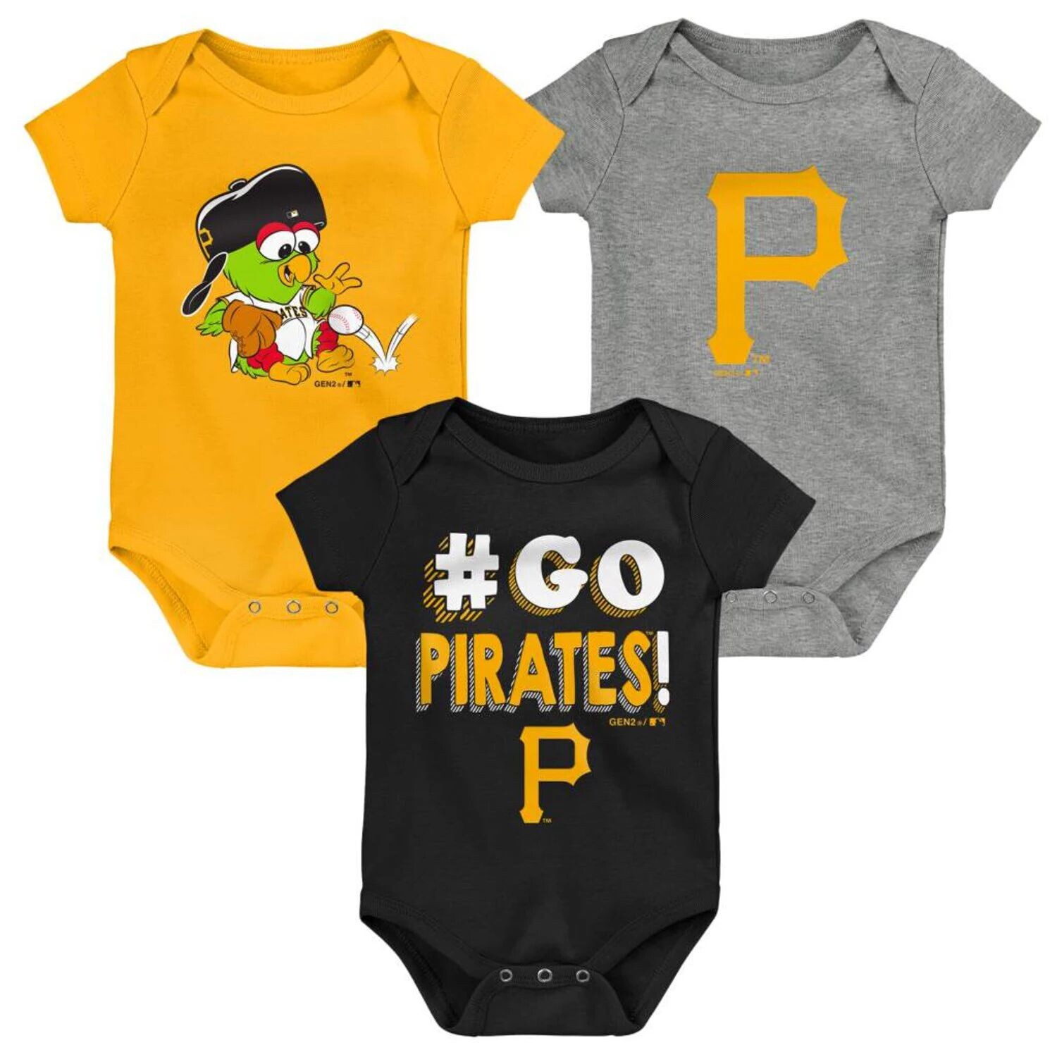 Набор из трех боди для младенцев черного/золотого/серого цвета Pittsburgh Pirates Born To Win Outerstuff
Набор из трех боди для младенцев черного/золотого/серого цвета Pittsburgh Pirates Born To Win Outerstuff