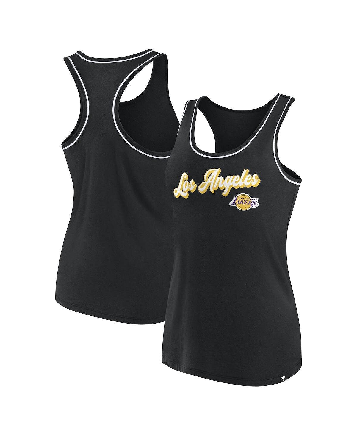 Женская черная майка с фирменным логотипом Los Angeles Lakers и логотипом Racerback Fanatics, черный
Женская черная майка с фирменным логотипом Los Angeles Lakers и логотипом Racerback Fanatics, черный