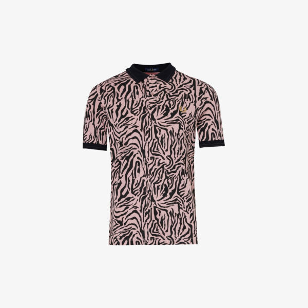 Рубашка-поло из хлопкового пике с зебровым принтом и вышитым логотипом Fred Perry, розовый
Рубашка-поло из хлопкового пике с зебровым принтом и вышитым логотипом Fred Perry, розовый