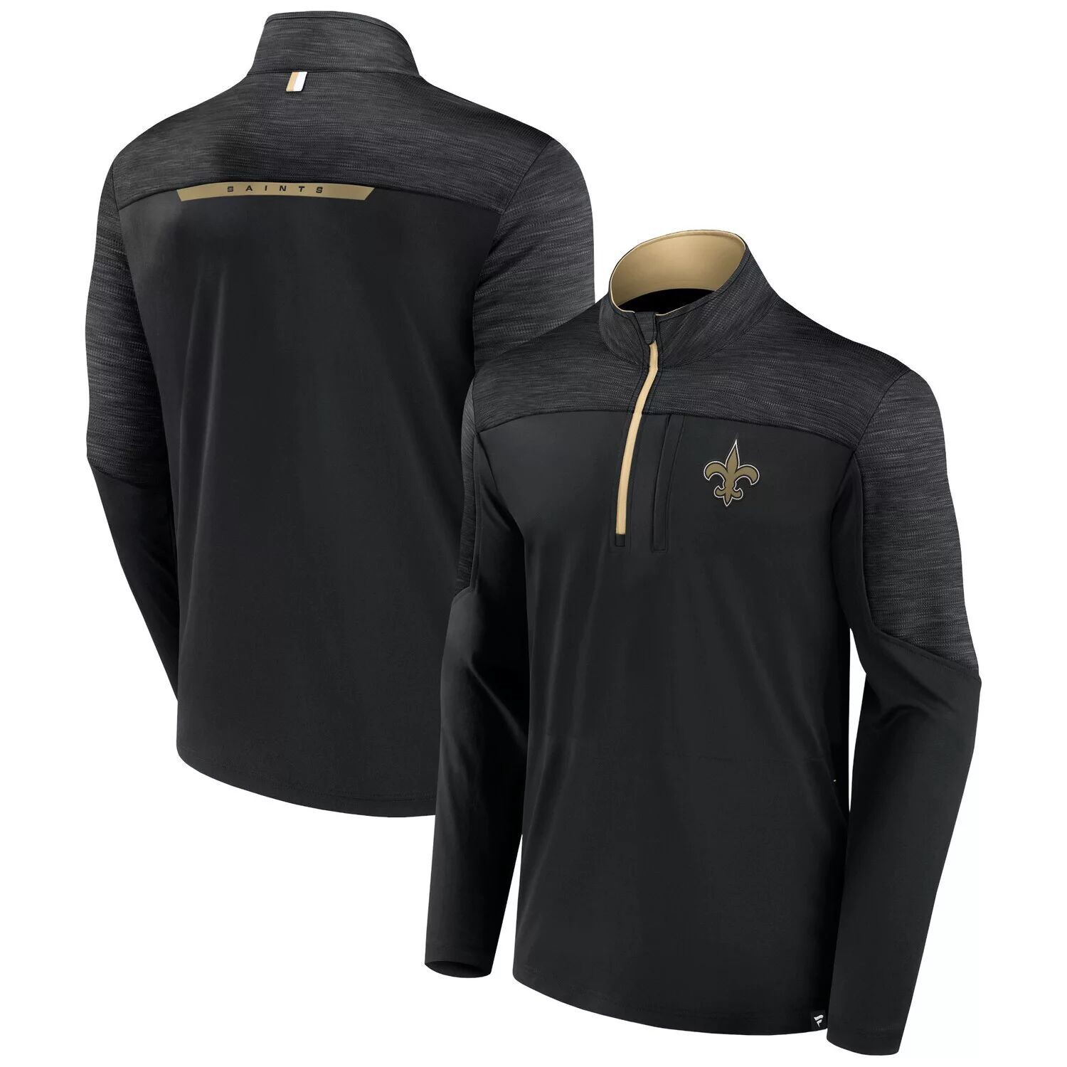 Мужская черная футболка с молнией до половины New Orleans Saints Defender Fanatics
Мужская черная футболка с молнией до половины New Orleans Saints Defender Fanatics