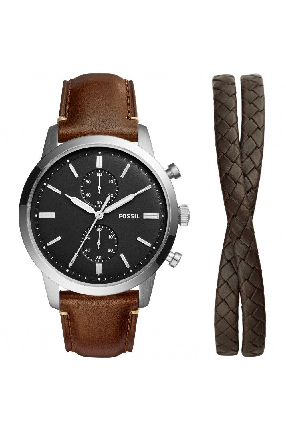 Подарочный набор Townsman с браслетом Модные часы из нержавеющей стали - Fs5967Set Fossil, коричневый
Подарочный набор Townsman с браслетом Модные часы из нержавеющей стали - Fs5967Set Fossil, коричневый