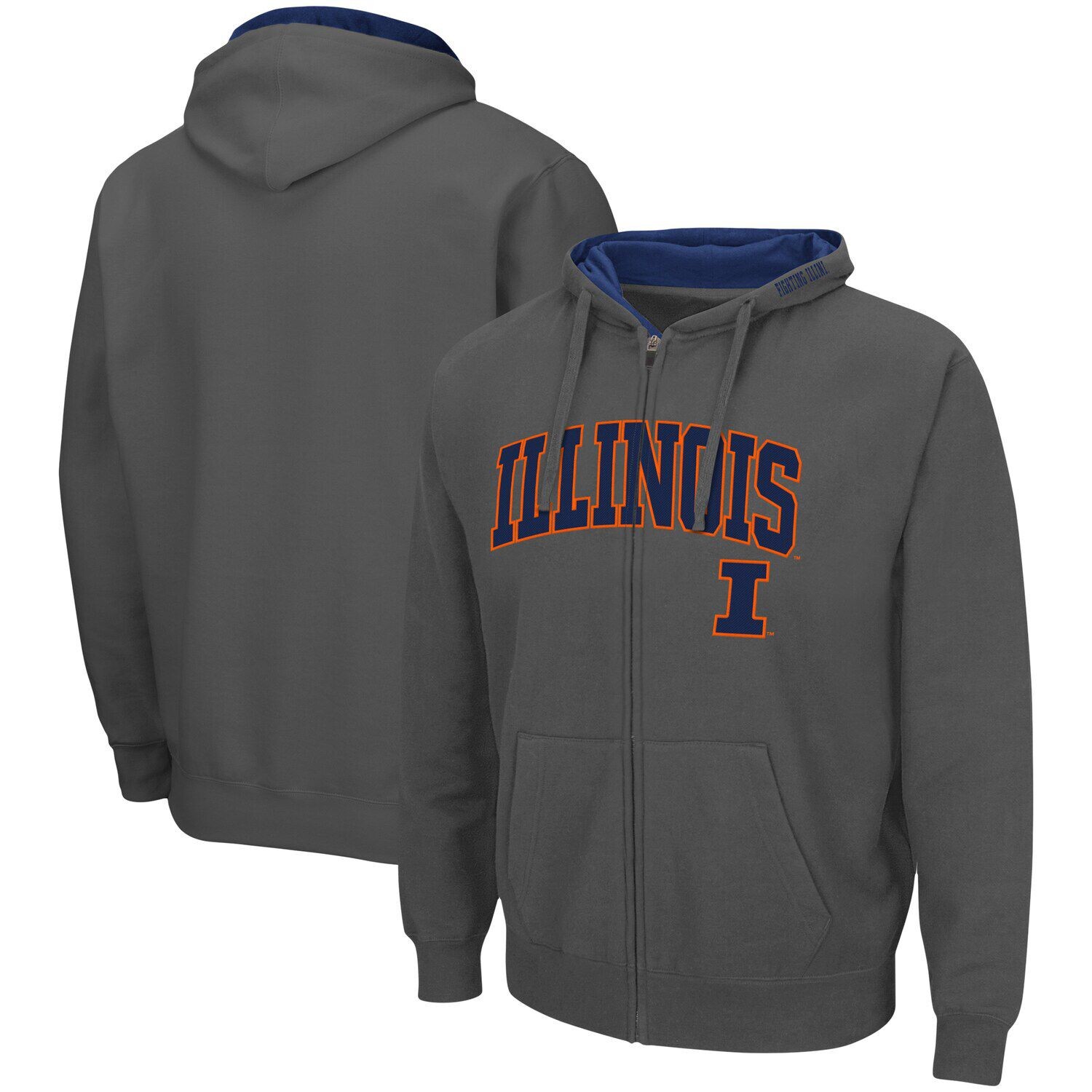 Мужская темно-серая толстовка с молнией во всю длину Illinois Fighting Illini Arch & Logo 3.0 Colosseum, Серый
Мужская темно-серая толстовка с молнией во всю длину Illinois Fighting Illini Arch & Logo 3.0 Colosseum, Серый