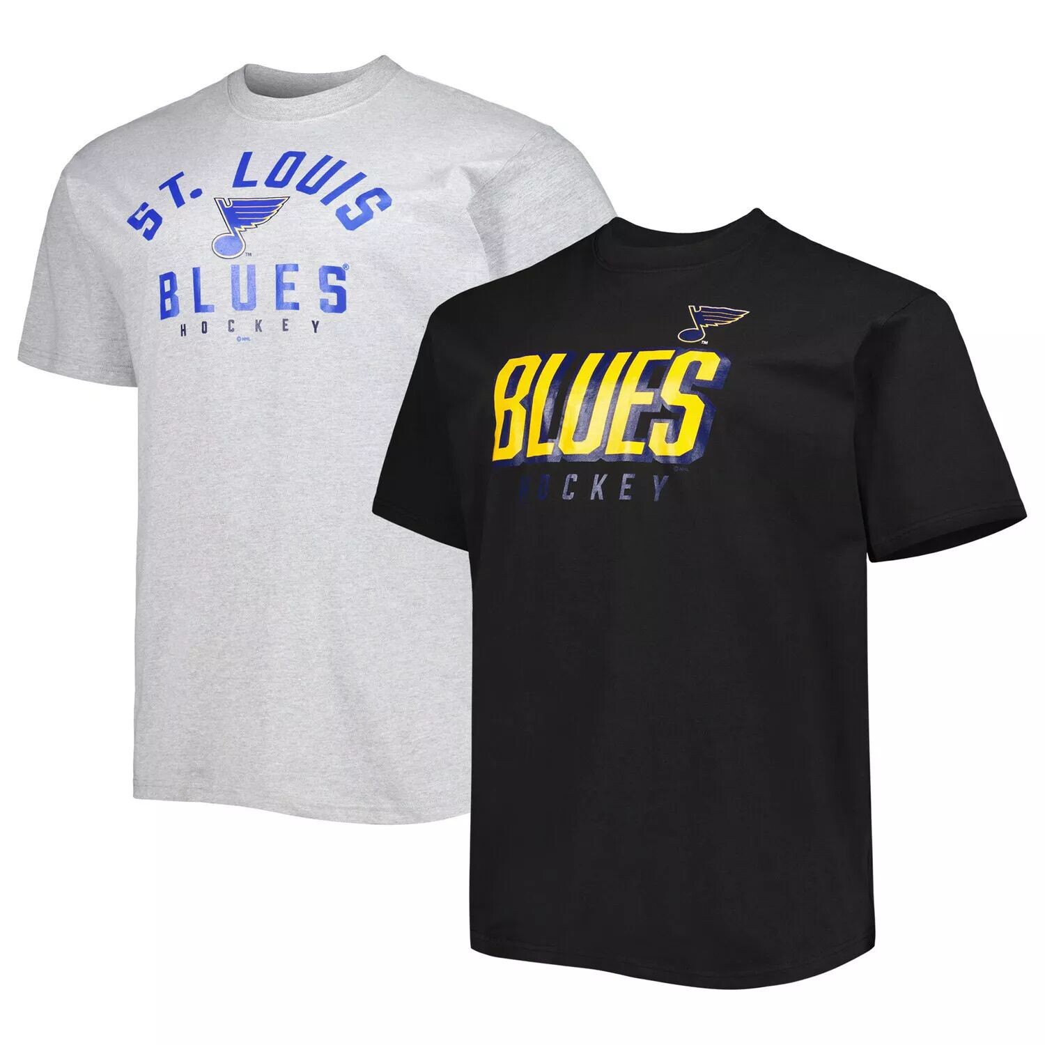 Мужской комплект из двух футболок черного/серого цвета St. Louis Blues Big & Tall, Черный
Мужской комплект из двух футболок черного/серого цвета St. Louis Blues Big & Tall, Черный