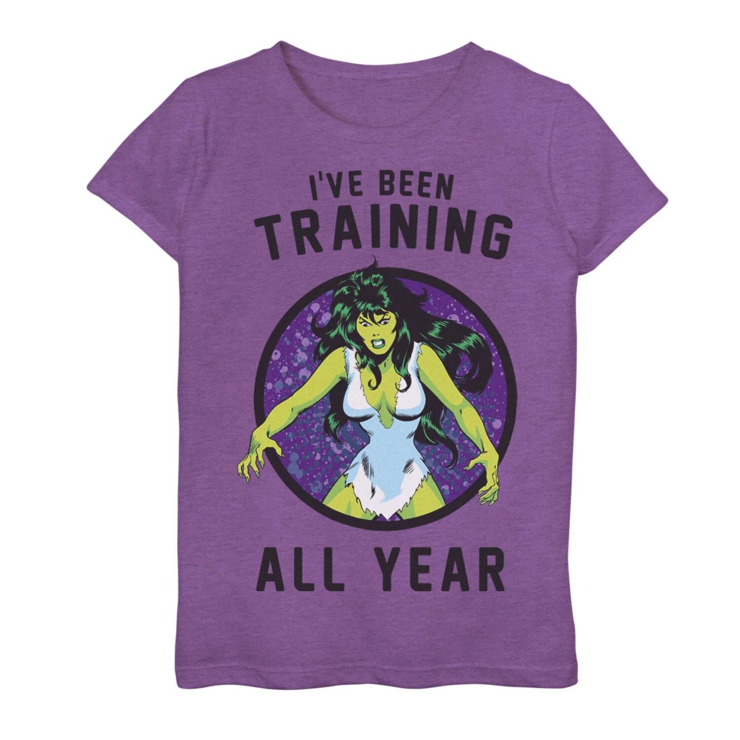Футболка с рисунком Marvel She-Hulk для девочек 7–16 лет «Я тренировалась круглый год» Marvel
Футболка с рисунком Marvel She-Hulk для девочек 7–16 лет «Я тренировалась круглый год» Marvel