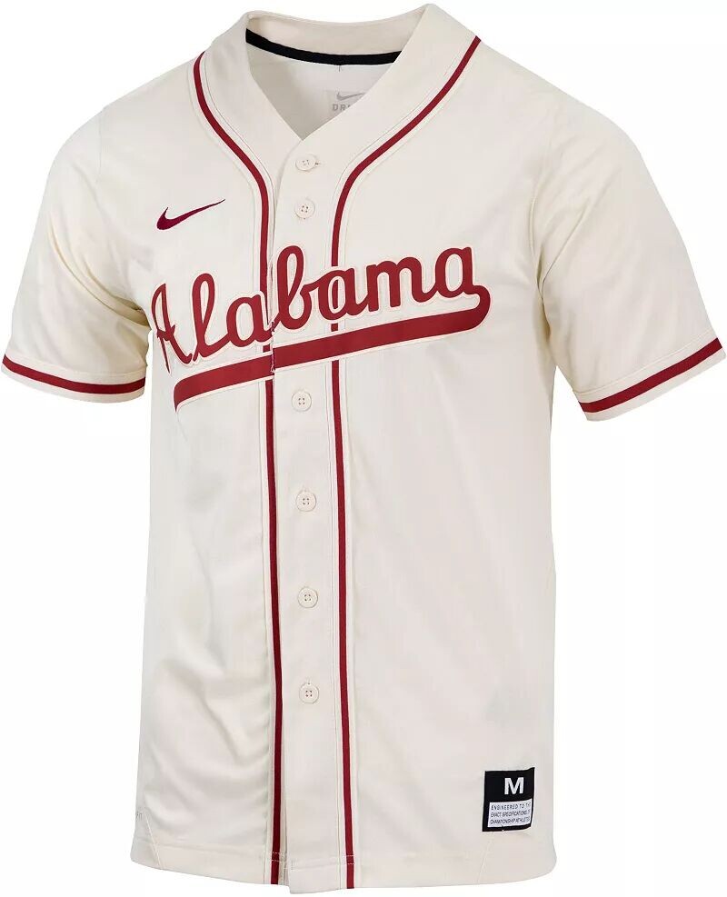 Мужская реплика бейсбольной майки на пуговицах Nike Alabama Crimson Tide Cream с полной пуговицей
Мужская реплика бейсбольной майки на пуговицах Nike Alabama Crimson Tide Cream с полной пуговицей